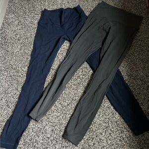 Two lululemon align leggings 28”, size 6 for both!